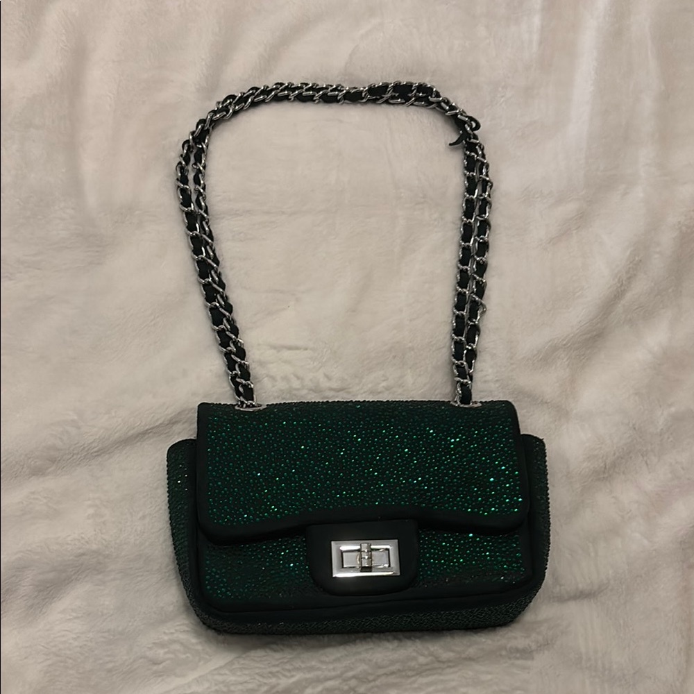Elegant Green Chain Strap Women's Bag